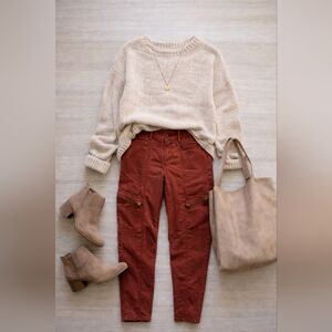 White House Black Market High Rise Skinny Ankle Pants Rust Size 2